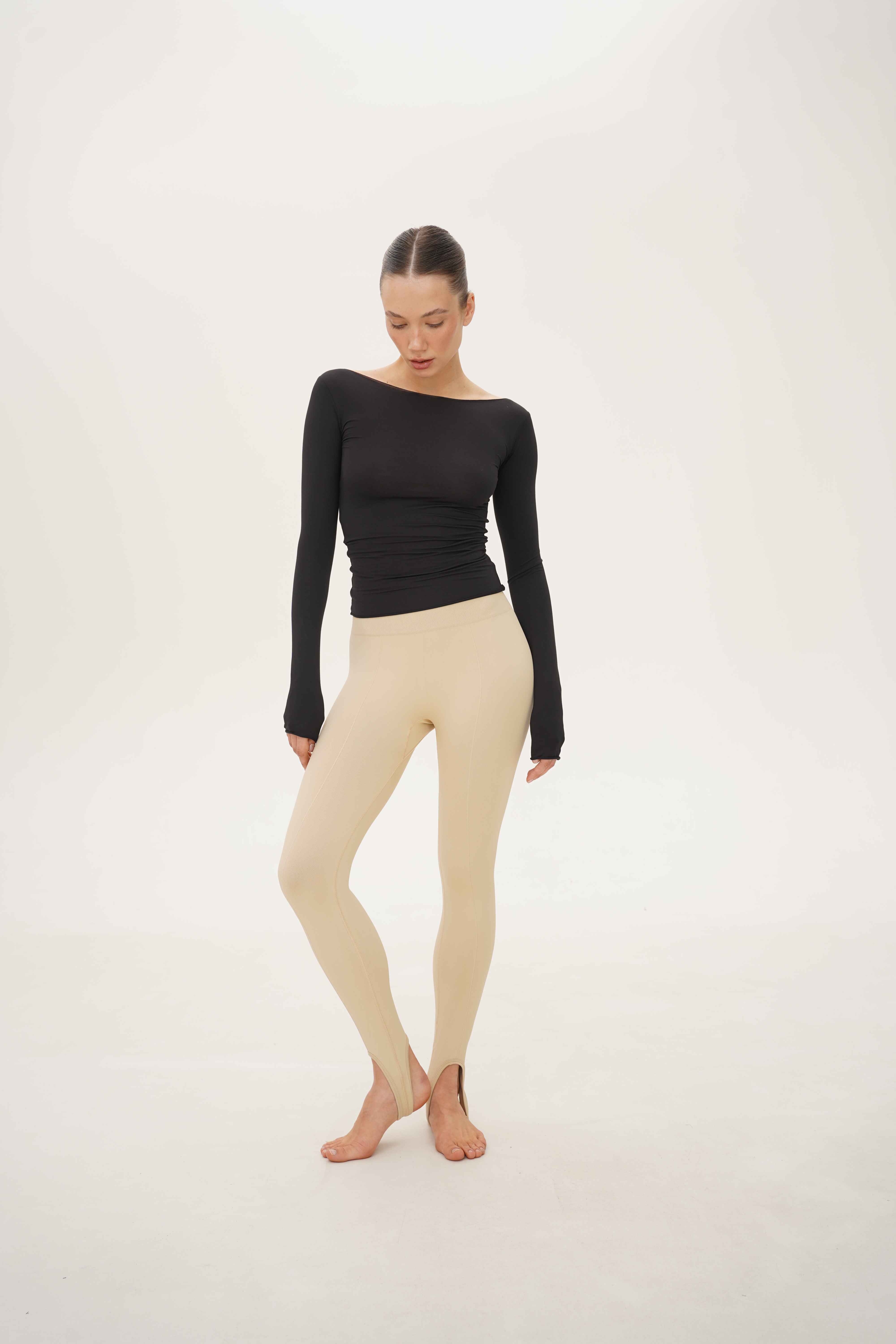 Легінси зі штрипками Rosie beige