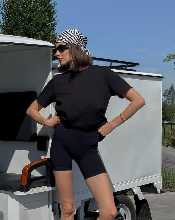 Бавовняна футболка Bianca black