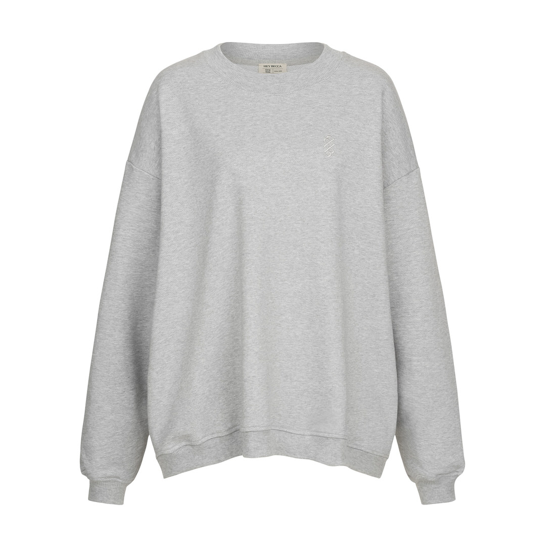 Утеплений світшот з вишивкою Ellie stormy grey